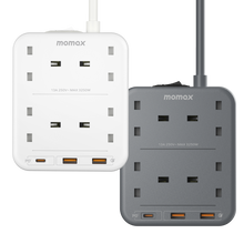 Load image into Gallery viewer, Momax US3 ONEPLUG 4-Outlet Power Strip with USB
