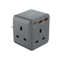 Load image into Gallery viewer, Momax US8 ONEPLUG 3-Outlet Cube Extension Socket with USB

