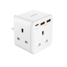 Load image into Gallery viewer, Momax US8 ONEPLUG 3-Outlet Cube Extension Socket with USB
