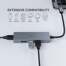 Load image into Gallery viewer, Aukey CB-C62 USB-C to 4 Port USB 3.1 Hub
