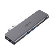 Load image into Gallery viewer, Aukey CB-C76 Type C to USB 3.0 7-in-1 Thunderbolt 3 Hub
