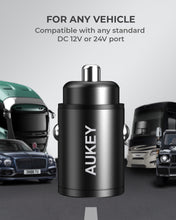 Load image into Gallery viewer, Aukey CC-A3 30W PD Dual Port Fast Car Charger
