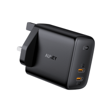 Load image into Gallery viewer, Aukey PA-B4 Omnia Duo 65W Dual-Port PD Wall Charger with GaNFast Tech
