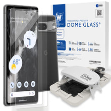 Load image into Gallery viewer, Whitestone Dome Glass Screen Protector for Google Pixel 7 , Full Tempered Glass Shield with Liquid Dispersion Tech [Easy to Install Kit] Smart Phone Screen Guard with Camera Film Protector

