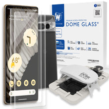 Load image into Gallery viewer, Whitestone Dome Glass Screen Protector for Google Pixel 7 Pro, Full Tempered Glass Shield with Liquid Dispersion Tech [Easy to Install Kit] Smart Phone Screen Guard with Camera Film Protector

