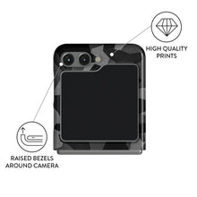 BURGA Samsung Galaxy Z Flip 5 Night Black Camouflage Snap Case