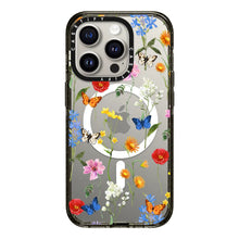 Load image into Gallery viewer, CASETiFY Magsafe Impact Case for iPhone 15/15 Plus/15 Pro/15 Pro Max - Millenial Ditsy Floral Clear Black
