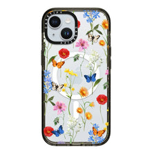 Load image into Gallery viewer, CASETiFY Magsafe Impact Case for iPhone 15/15 Plus/15 Pro/15 Pro Max - Millenial Ditsy Floral Clear Black
