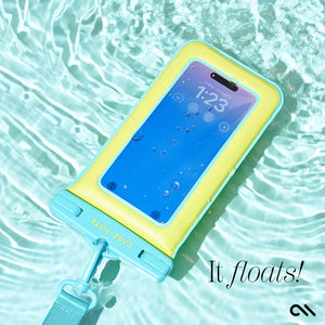 Case-Mate Waterproof Floating Phone Pouch - Citrus Splash Lime/Blue