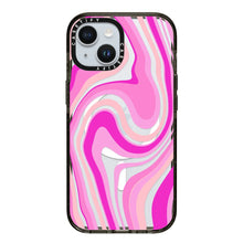 CASETiFY Magsafe Impact Case for iPhone 15/15 Plus/15 Pro/15 Pro Max - Gen Z Swirl Pink Clear Black