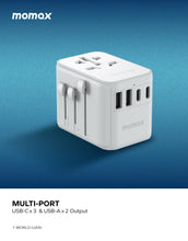 Load image into Gallery viewer, Momax UA9 1-World 35W 5 Ports + AC Travel Adaptor
