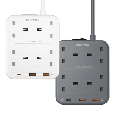 Momax US3 ONEPLUG 4-Outlet Power Strip with USB