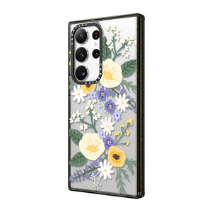 CASETiFY Impact Case for S24 Ultra - Veronica Violet Floral Mix Clear Black