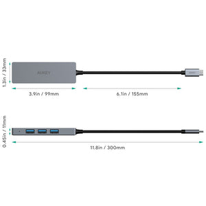 Aukey CB-C62 USB-C to 4 Port USB 3.1 Hub