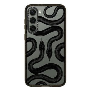 CASETIFY Black Kingsnake Impact Case for Samsung Galaxy S23 Plus/S23 Ultra