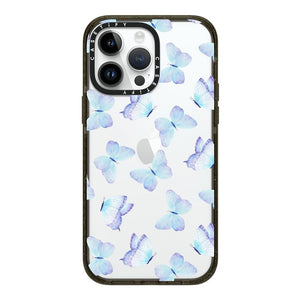 Casetify "Lilac aqua blue watercolor hand painted butterfly" Impact Case for iPhone 14 Plus/ 14 Pro/ 14 Pro Max