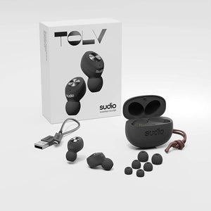 Sudio Tolv True Wireless Bluetooth Earbuds - Black