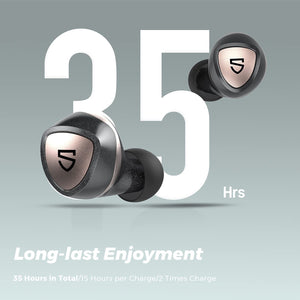 SoundPEATS Sonic Pro True Wireless Earbuds With Immersive Bass, Aptx Adaptive, Wireless Charging & 35 Hrs Music