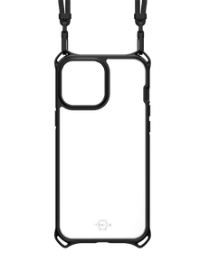 ITSKINS Hybrid Sling for iPhone 13 - Black and Transparent