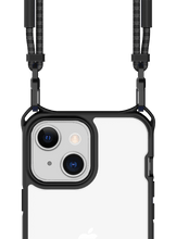ITSKINS Hybrid Sling for iPhone 13 - Black and Transparent