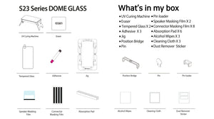 Whitestone Dome Glass Samsung Galaxy S23 Tempered Glass Screen Protector - Liquid Dispersion Tech