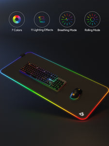 AUKEY KM-P7 Customisable RGB XL Gaming Mouse Pad Oversized (900mm x 400mm x 4mm)