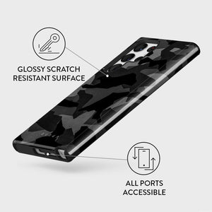 BURGA Night Black - Samsung S22 Plus / S22 Ultra Tough Phone Cases