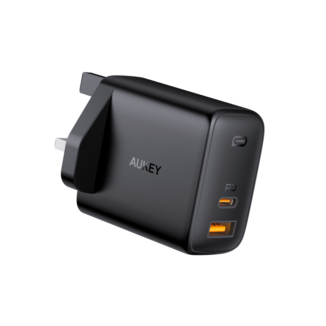 Aukey PA-B3 Omnia Mix 65W Dual-Port PD Wall Charger with GaNFast