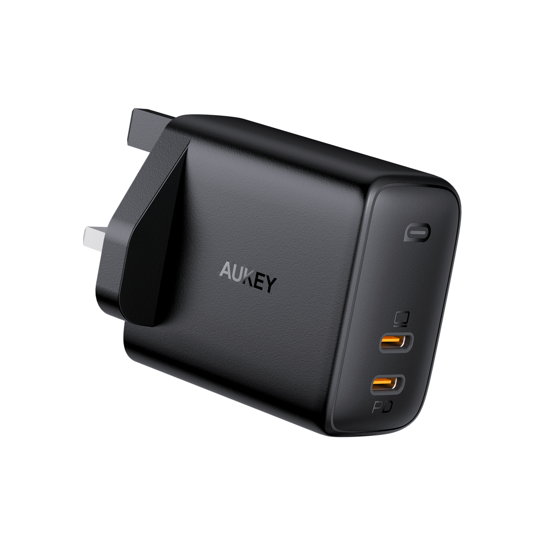 Aukey PA-B4 Omnia Duo 65W Dual-Port PD Wall Charger with GaNFast Tech