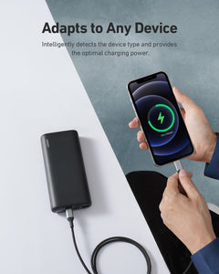 Aukey PB-Y37 20000mAh 65W PD Powerbank, Fast Charge Portable charger for iPhone 13 12 11 Android MacBook Nintendo Switch