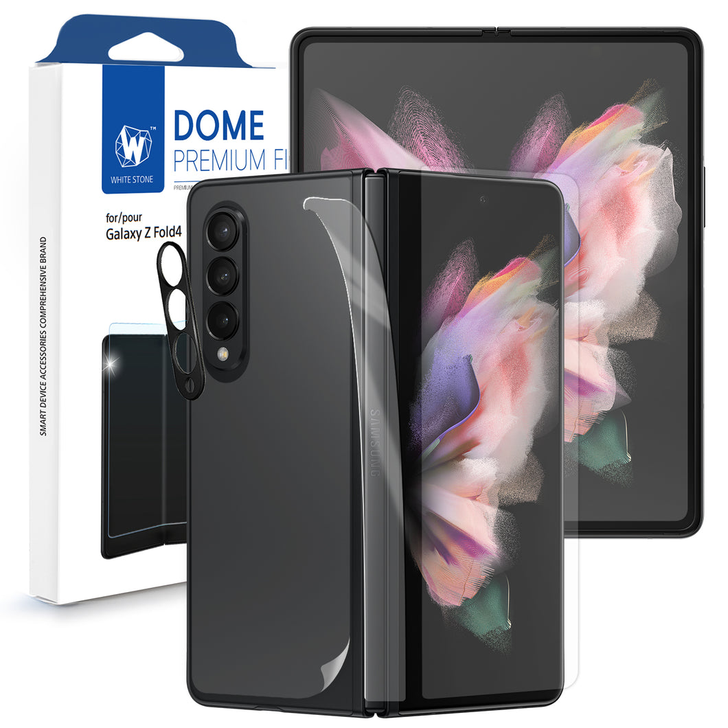 Whitestone Dome Premium Film Samsung Galaxy Z Fold 4 TPU Film Screen Protector with Hinge Cover Film & Cam Protector