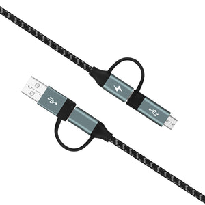 Momax One Link 4 in 1 Type-C PD Cable (1.2M) - Space Grey